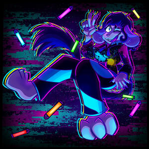 Full Body Full Shaded Art Piece Of Fursona Pixel