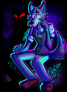 Full Body Full Shaded Art Piece Of Legosi From Beastars